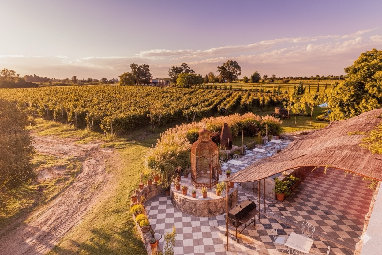 Viñedos de Carmelo al atardecer